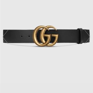 Womens Leather Gucci Double G belt